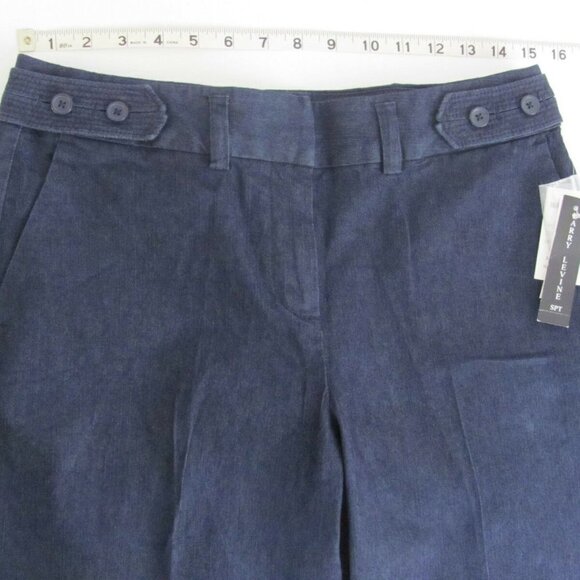 Larry Levine Jeans Pants Womens Sz 6 (30 x 31) Stretch Dark Wash Double Hook NWT - Picture 3 of 12